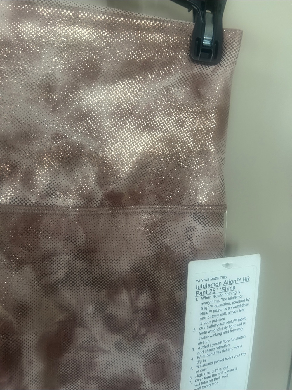 lululemon athletica Align HR Shine Pant 25" in Light Pink - Picture 3 of 8